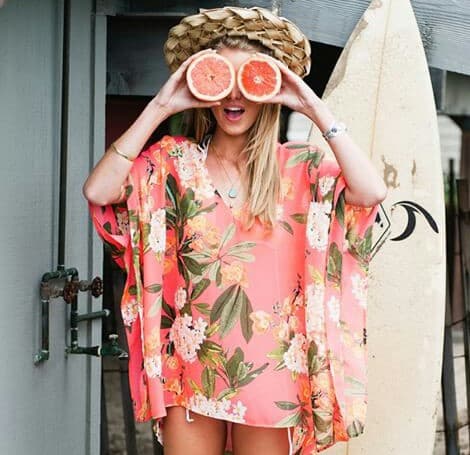 healthy girl grapefruit 