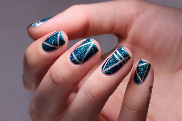 nail art pailleté