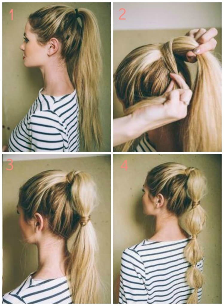 tuto bubble ponytail 